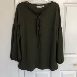 Large gently used top. Olive green